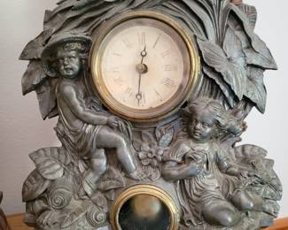 Metal mantle clock
