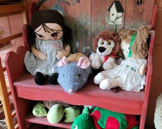 Plush on bench