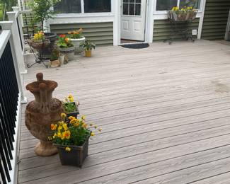 Planters and plants.