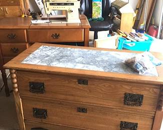 Antique Marble Top Dresser