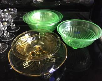 Found some more Vaseline UV Uranium Glass Mixing Bowls & Sets this week