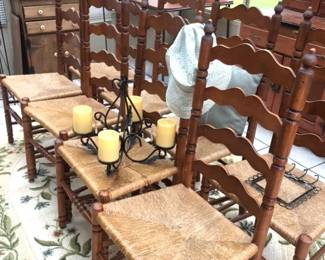 Set of 8 Ladderback chairs