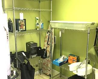 All Chrome Rolling Shelving Units are for sale