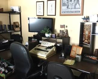 Complete office equipment...these chairs are very comfortable.