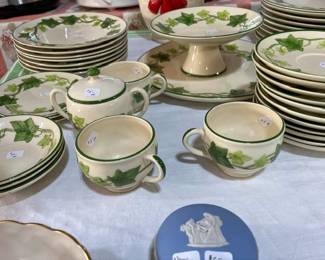 Franciscan Ivy Set. Incomplete, and separately priced for those needing to complete sets.