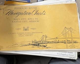 Ephemera. This is a Navigational Chart of the Missouri River.