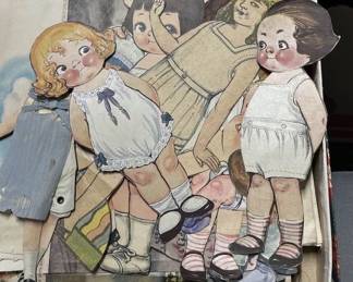 Paper Dolls, and actual dolls for sale at this one.