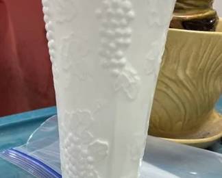 Milk Glass Vase.