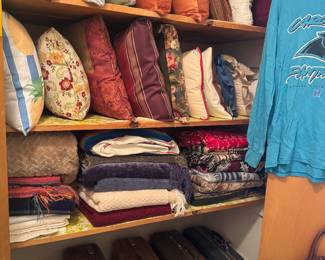 Throw pillows and throw blankets 