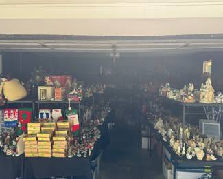 Garage full of holiday items 