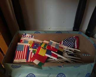 Mini flags from around the world 