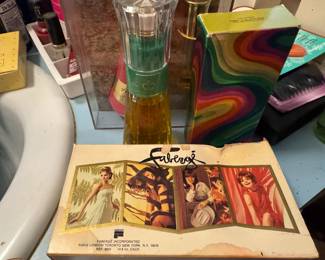 Vintage perfumes and other bathroom products and items 
