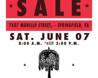 Flyer for Estate Sale