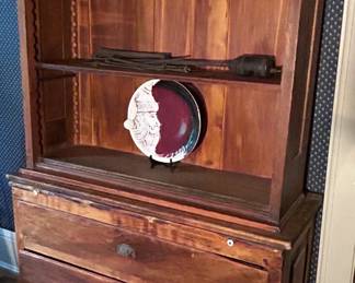 Antique Kitchen Cupboard (2 piece)
