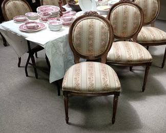 Set of six shield back chairs