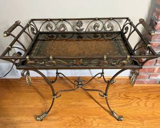 4900 Ethan Allen Butler Tray Metal Servermin
