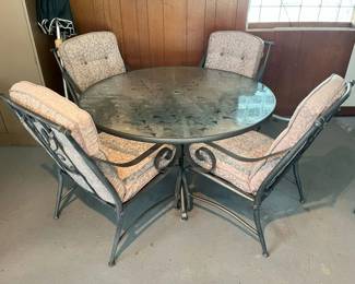 4900 Wrought Iron Dining Patio Table Setmin