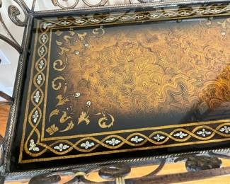 4900 Ethan Allen Butler Tray Metal Server Detailmin