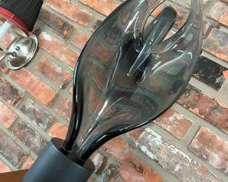 4900 Eros Raffael Art Glass Lily Sculpture Frontalmin