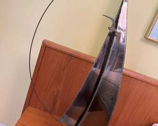 4900 DeMott Brutalist Large Brass Sailboat Sculpturemin