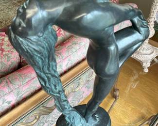 4900 Austin Productions 1979 16In. Sultry Awakening Nude Sculpture By Klara Sever 1979min