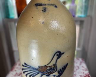 Blue Bird Jug from Utica N.Y.