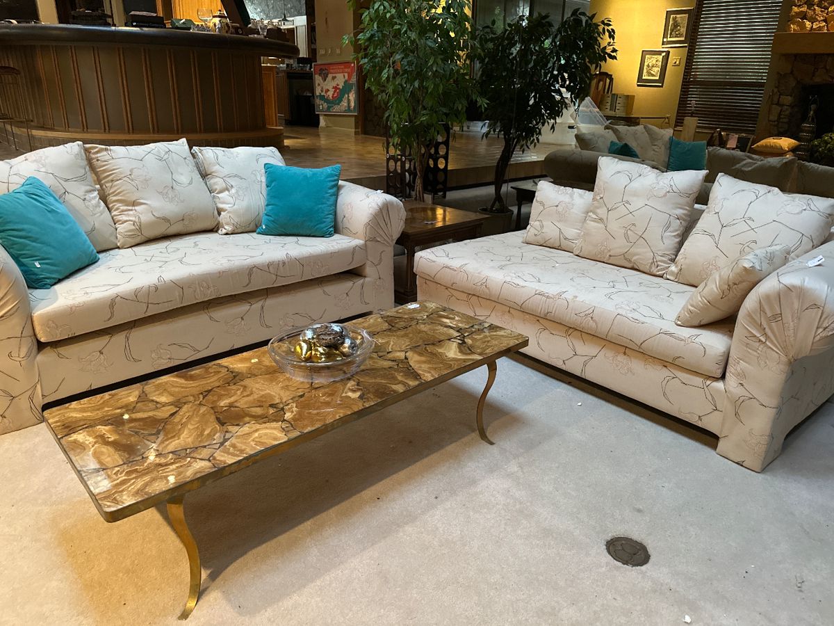 Carlton Co. custom made sofas
Mexican Onyx Table