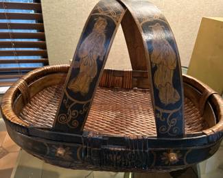 Antique painted Basket