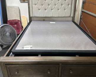 Queen Headboard with Drawers