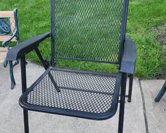 Wrought iron folding chair