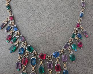Beautiful colored glass 1920's necklace