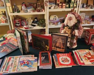 Lots of Christmas books, Santa