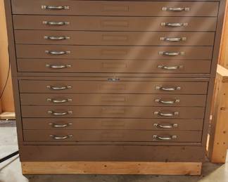 Very cool metal blueprint cabinet