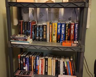 Some of the books, accent lamp, more decor