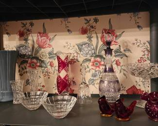 Collectible glass, Fenton, etc