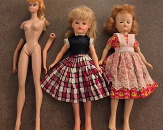 Vintage Barbie, Jill Vogue and unmarked dolls