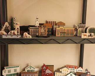 Wood block houses,other decor