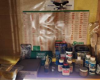 Cleaning supplies for guns and ammo