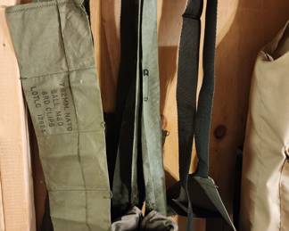 Vintage and modern gun and artillery belts