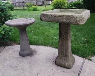 Cement bird baths