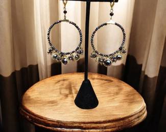 Iridescent Circle Hoop Earrings