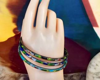 Cloisonne Bracelet Trio