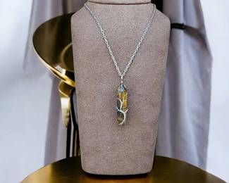 Tigers Eye Wire Wrapped Necklace Tested