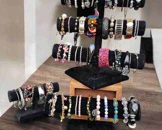 Large Lot Of Bracelets
