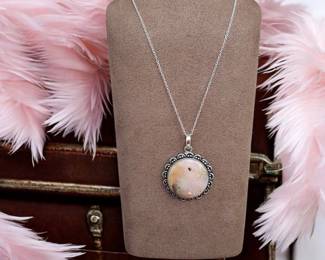 Pink Peruvian Opal Necklace Tested
