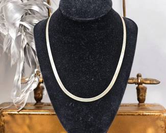 Sterling Silver Herringbone Necklace Tested
