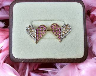 Betsey Johnson Heart Earrings