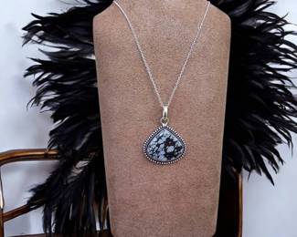 Snowflake Obsidian Necklace