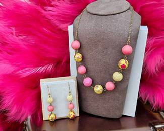 Made In The Phillipines Necklace Earring Set