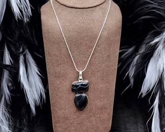 Banded Black Onyx Necklace Tested